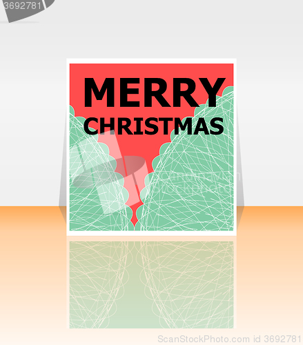 Image of Holiday Vector Card, Merry Christmas, Happy New Year