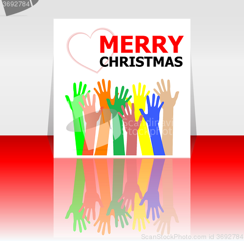 Image of Vector Merry Christmas greeting card - holidays lettering,  Happy New Year design