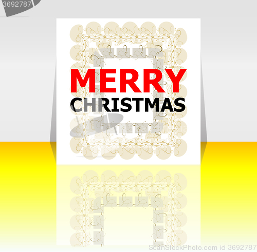 Image of Vector Merry Christmas greeting card - holidays lettering,  Happy New Year design