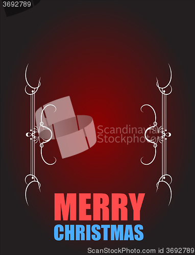 Image of Vector Vintage Christmas Card. Grunge effects