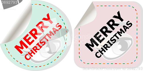 Image of Merry Christmas - unique xmas design element. Great design element for congratulation cards, banners and flyers. Happy new year