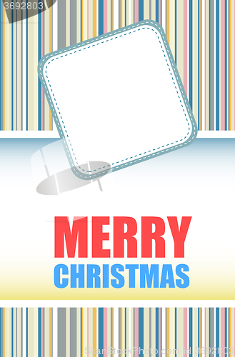 Image of Merry Christmas and Happy New Year lettering Greeting Card. Vector illustration