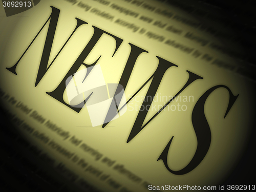 Image of News Paper Shows Media Journalism Newspapers And Headlines