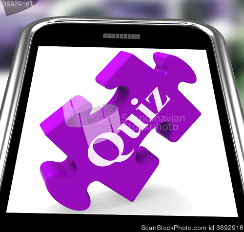 Image of Quiz Smartphone Means Internet Question And Answer Game