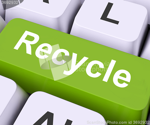 Image of Recycle Key Means Reuse Or Salvage\r