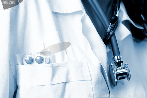 Image of Portrait of a young doctor with stethoscope.