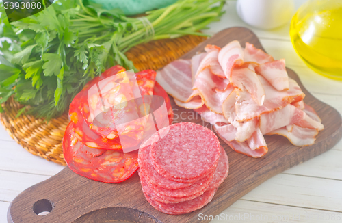 Image of salami and bacon