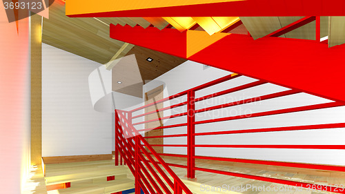 Image of Modern staircase - interior