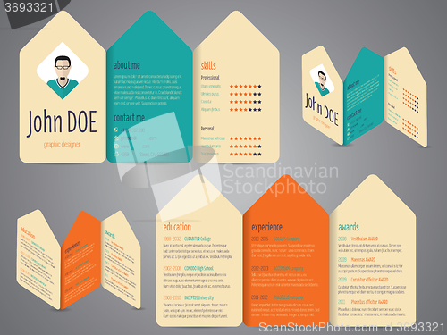 Image of Flyer design cv resume template 