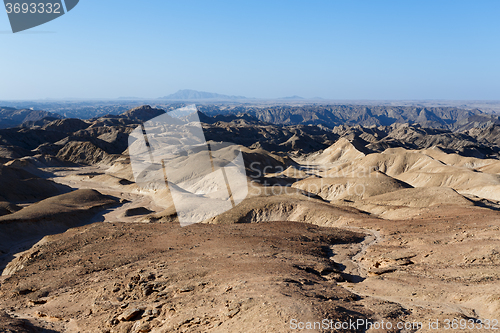 Image of panorama of fantrastic Namibia moonscape