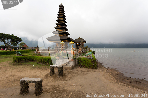 Image of Pura Ulun Danu water temple on a lake Beratan. Bali