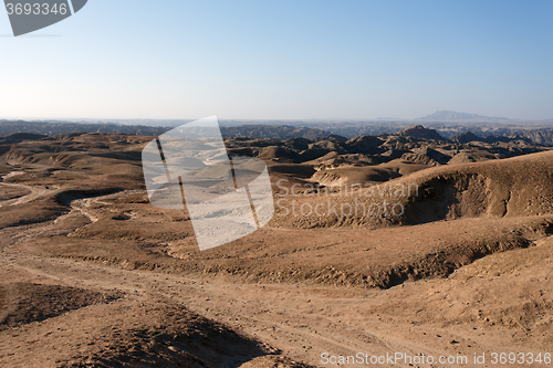 Image of panorama of fantrastic Namibia moonscape