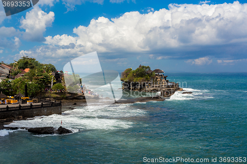 Image of Tanah Lot Temple on Sea in Bali Island Indonesia