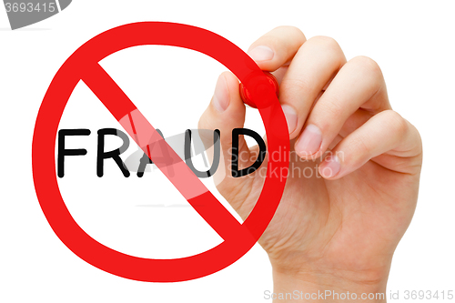 Image of Fraud Prohibition Sign Concept