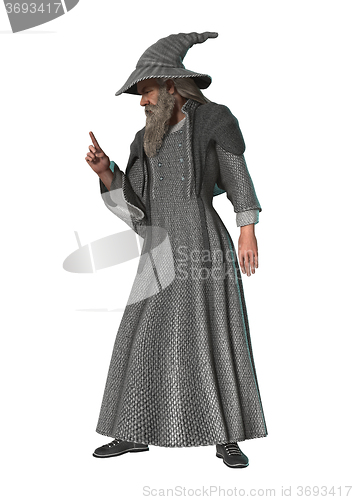 Image of Fantasy Wizard on White