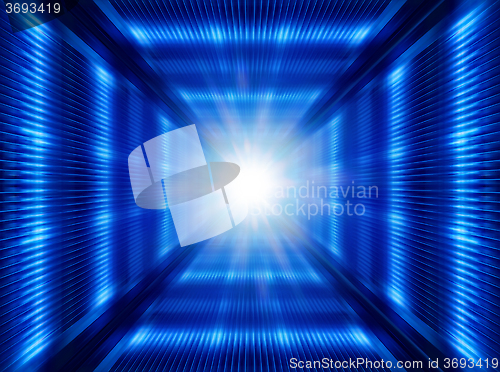 Image of futuristic light in tunnel