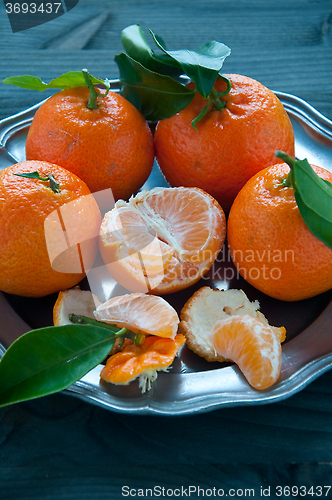 Image of Mandarin orange fruit typical of winter