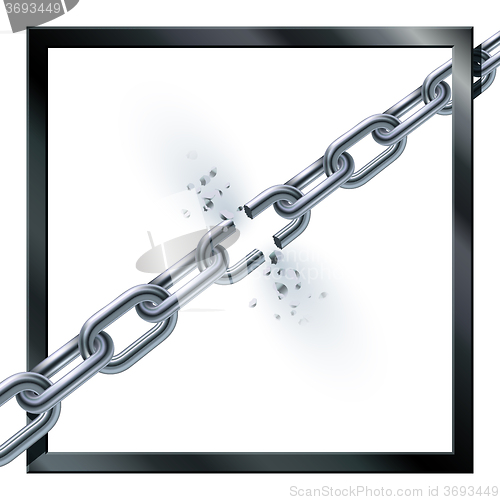 Image of Metal broken chain.