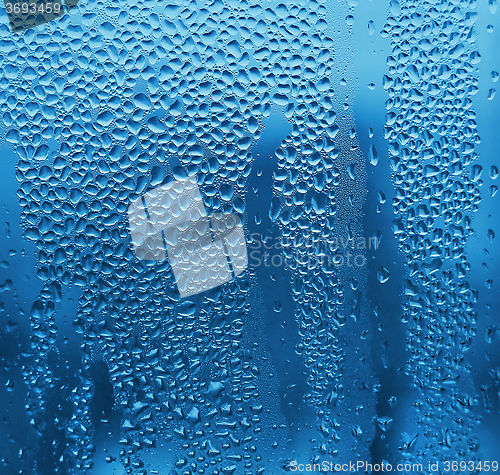 Image of Water drops on glass