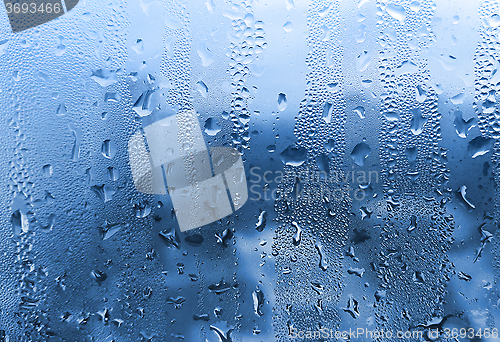 Image of Water drops on glass