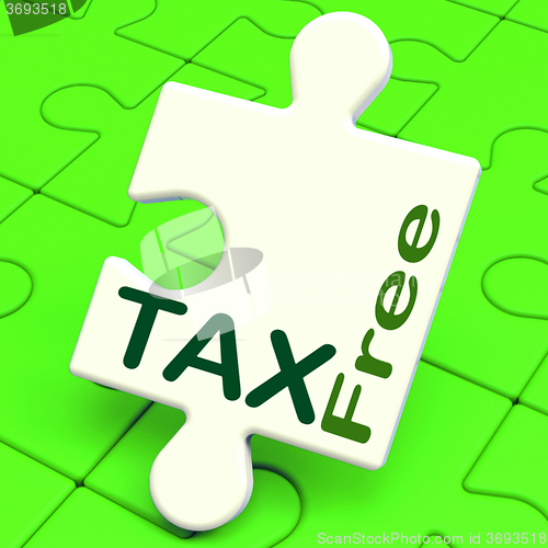Image of Tax Free Puzzle Means Untaxed Or Duty Excluded
