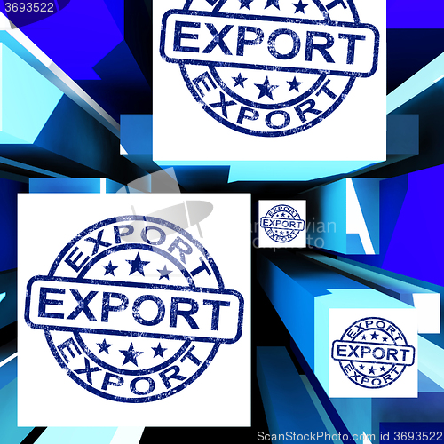 Image of Export On Cubes Showing Worldwide Shipping