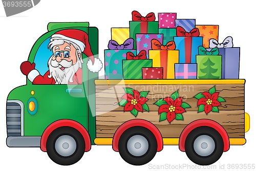 Image of Christmas truck theme image 1