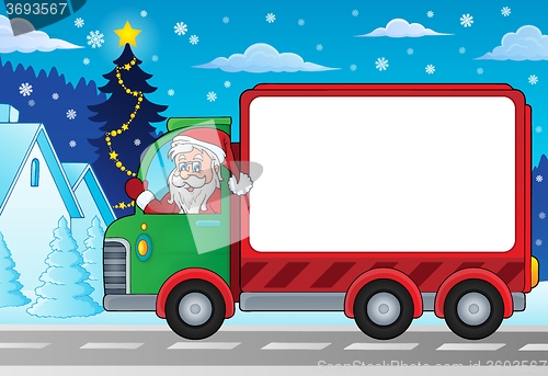 Image of Christmas theme delivery car image 4