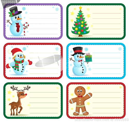 Image of Christmas name tags collection 1