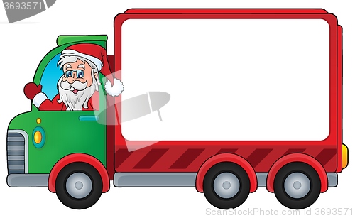 Image of Christmas theme delivery car image 3