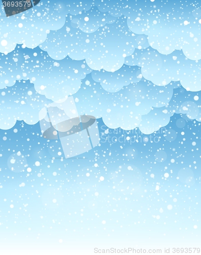 Image of Winter sky theme background 2