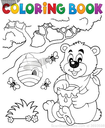 Image of Coloring book bear theme 1