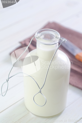 Image of milk in bottle