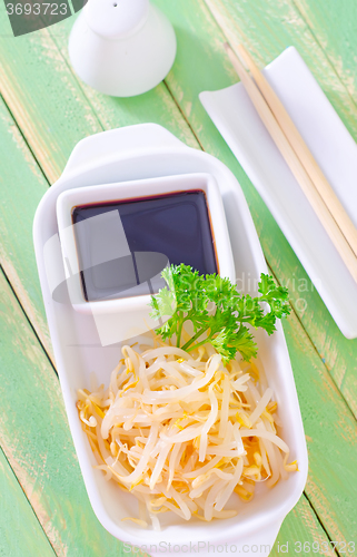 Image of sprouts and soy sauce