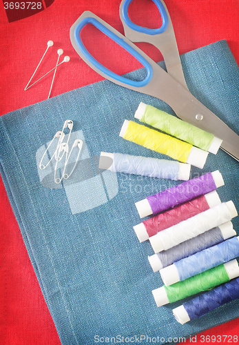 Image of thread and scissors