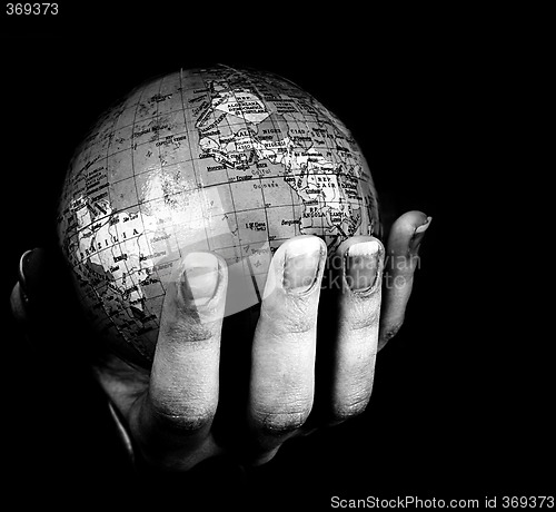 Image of Globe in a girl's hands
