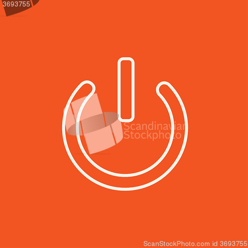 Image of Power button line icon.