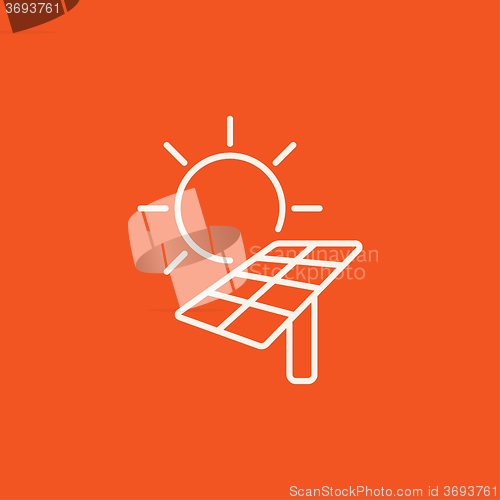 Image of Solar energy line icon.