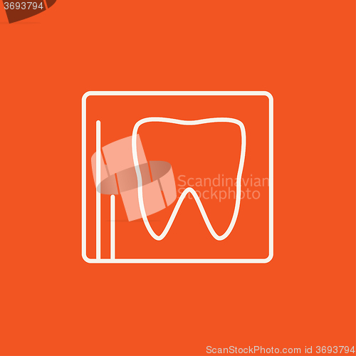 Image of X-ray of tooth line icon.