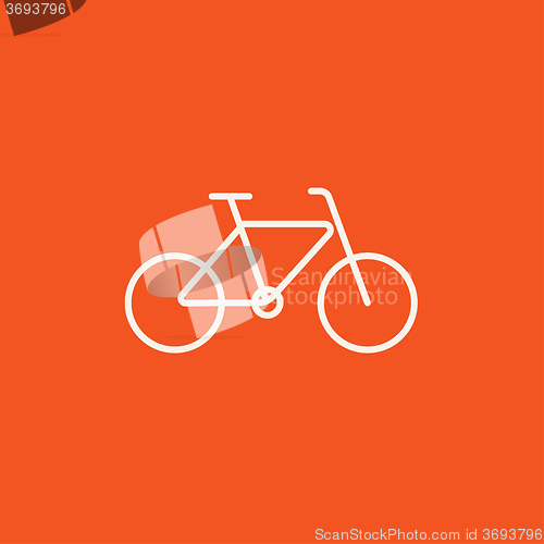 Image of Bicycle line icon.