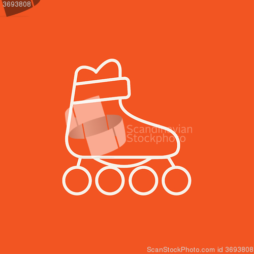 Image of Roller skate line icon.