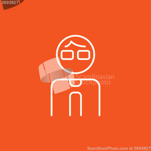 Image of Businessman line icon.