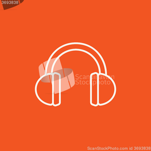 Image of Headphone line icon.