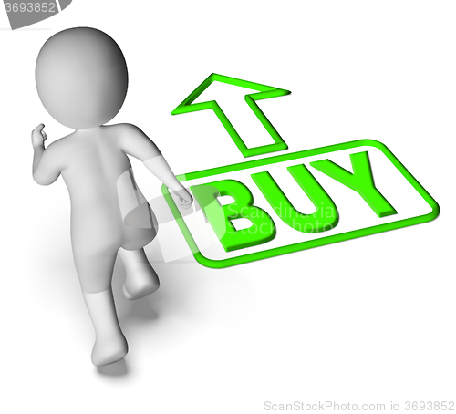 Image of Buy And Running 3D Character Shows Buy Now Shop