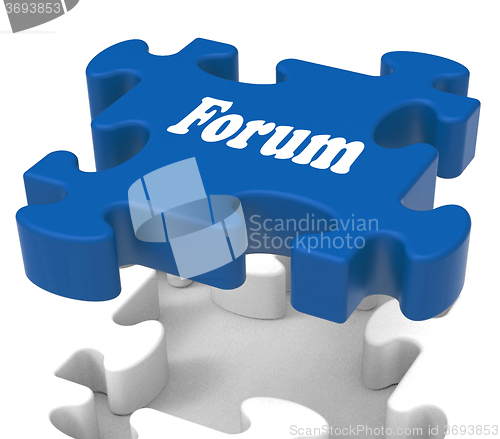 Image of Forum Puzzle Shows Conversations Community Discussion And Advice