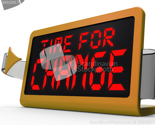 Image of Time For Change Clock Shows Revision New Strategy And Goals