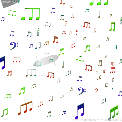 Image of Musical Notes Shows Music Audio Sound Or Entertainment