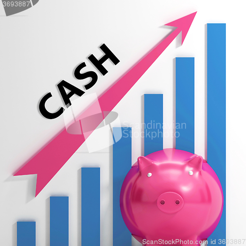 Image of Cash Graph Shows Money Earnings And Savings