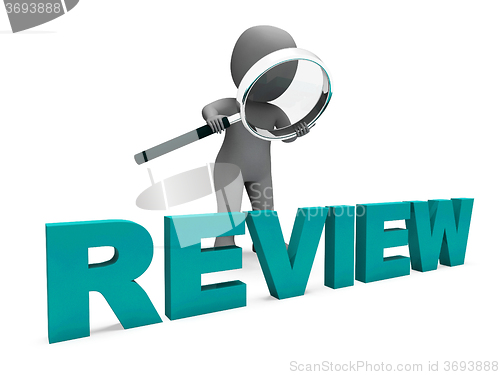Image of Review Character Shows Assess Reviewing Evaluate And Reviews