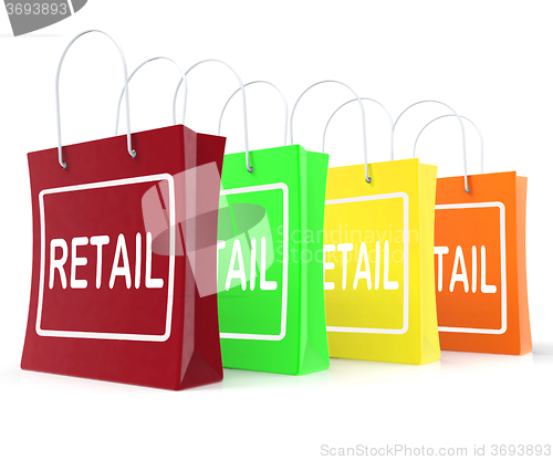 Image of Retail Shopping Bags Shows Buying Selling Merchandise Sales